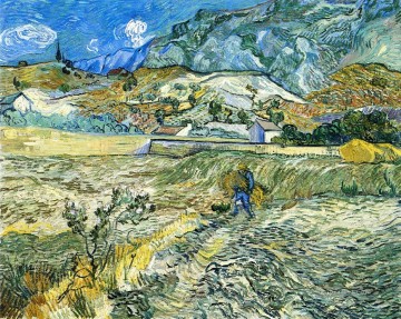 Campo cerrado con el campesino Vincent van Gogh Pinturas al óleo